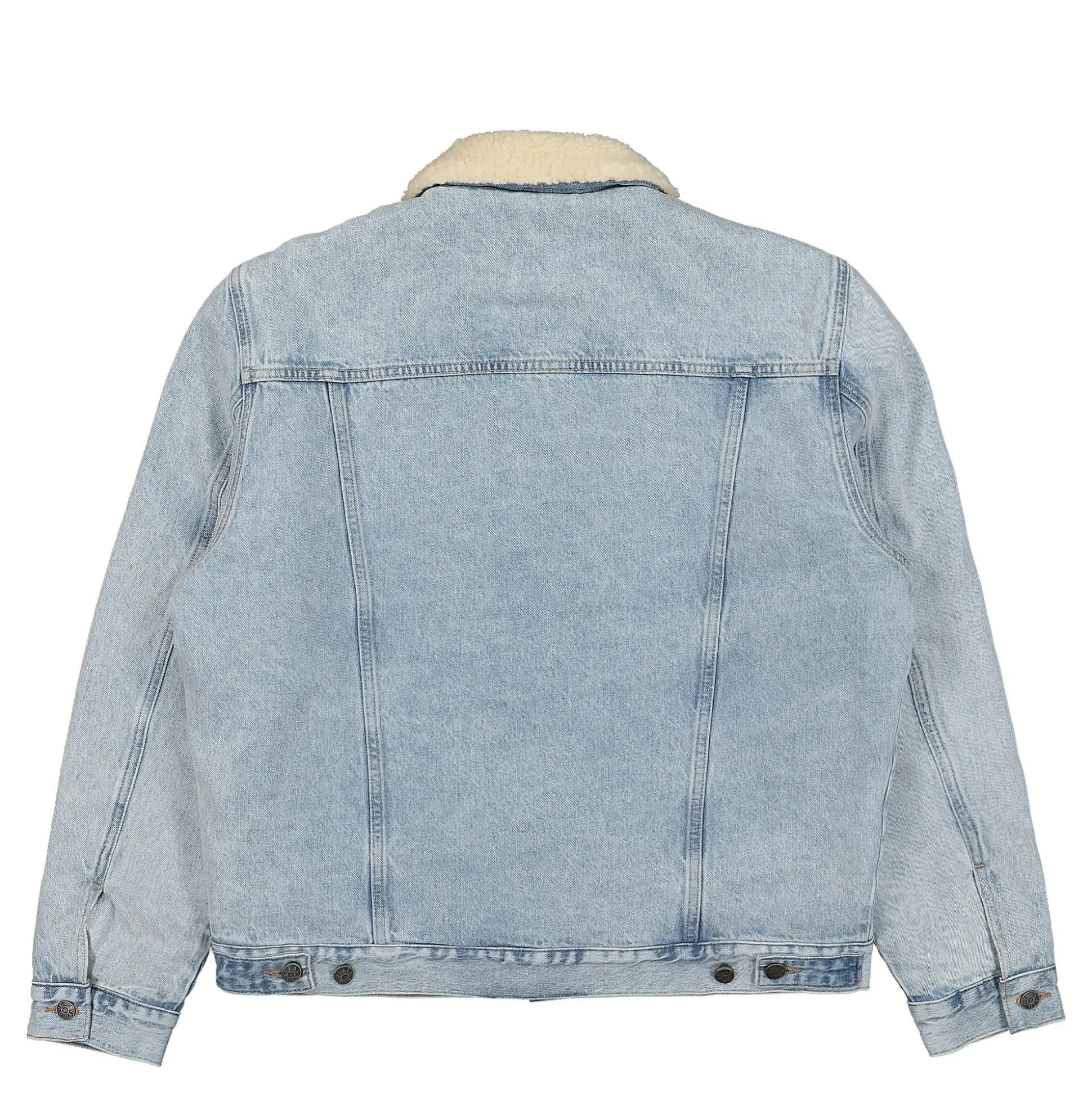 Store Blue Denim Sherpa Jacket Jackets & Coats