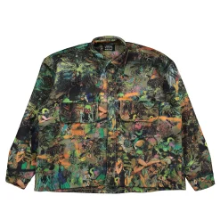 Cheap Camo Cartoon Scuba Knit Shirt Shirts