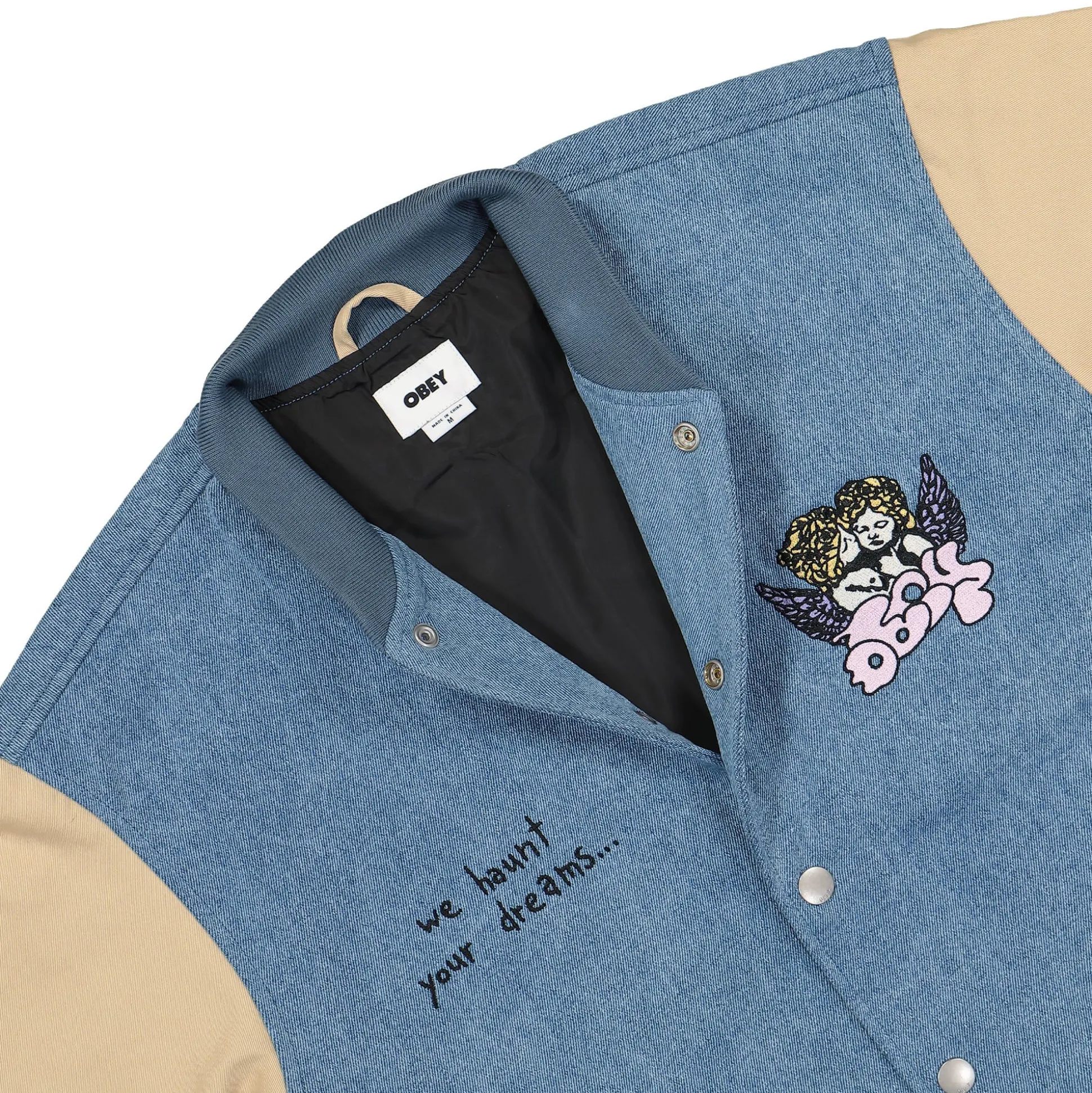 Online Care Denim Varsity Jacket Jackets & Coats