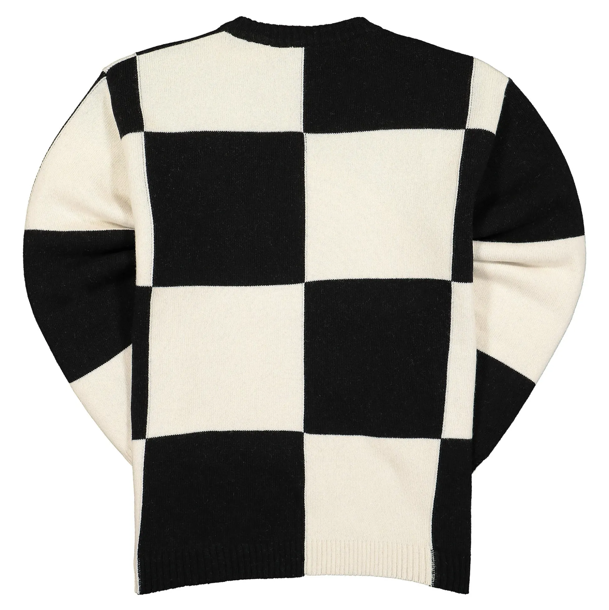 Cheap Colour Block Intarsia Knit Sweater Sweatshirts & Hoodies