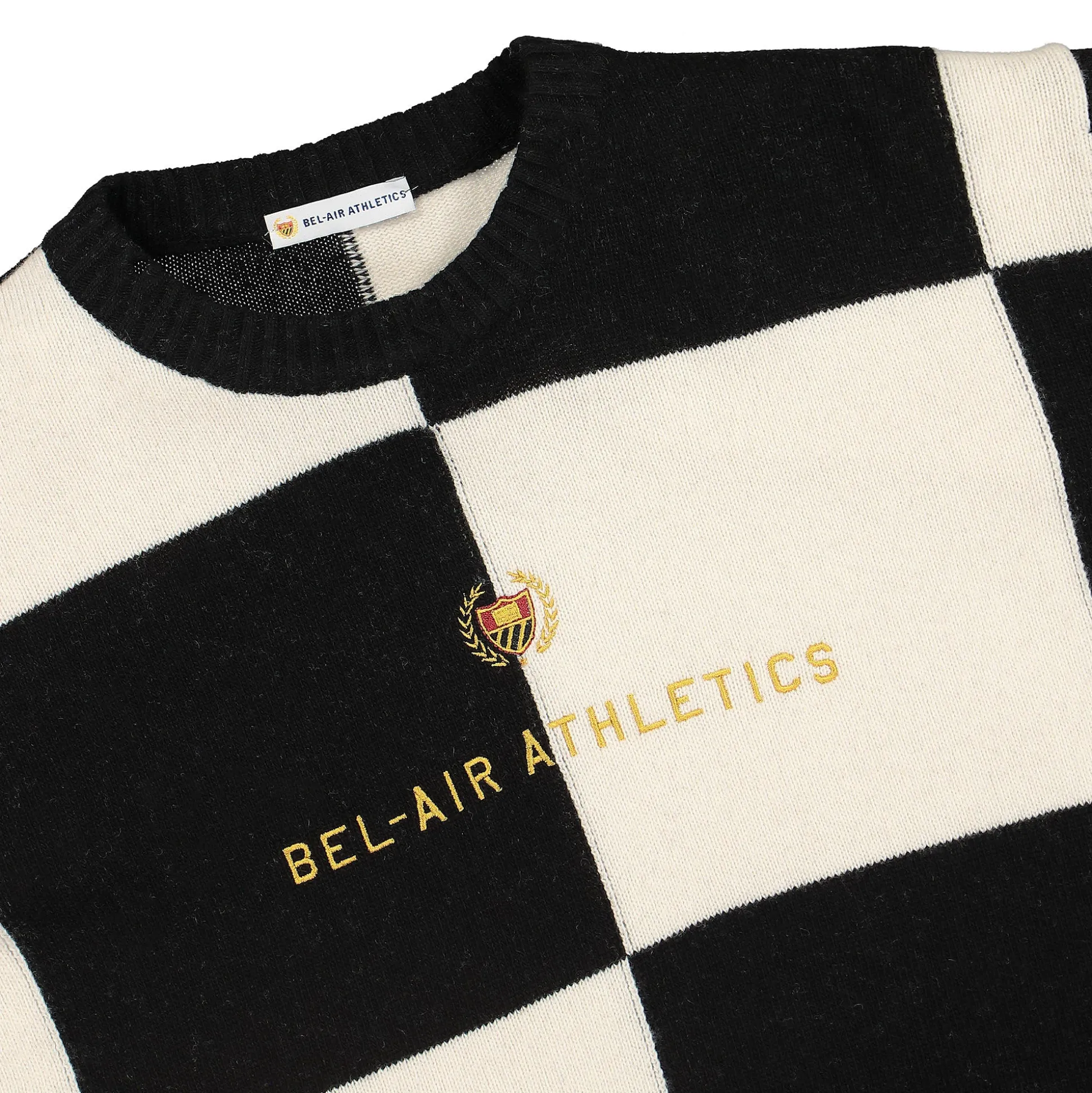 Cheap Colour Block Intarsia Knit Sweater Sweatshirts & Hoodies