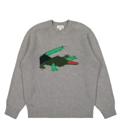 Clearance Crocodile Motif Carded Wool Sweater Sweatshirts & Hoodies