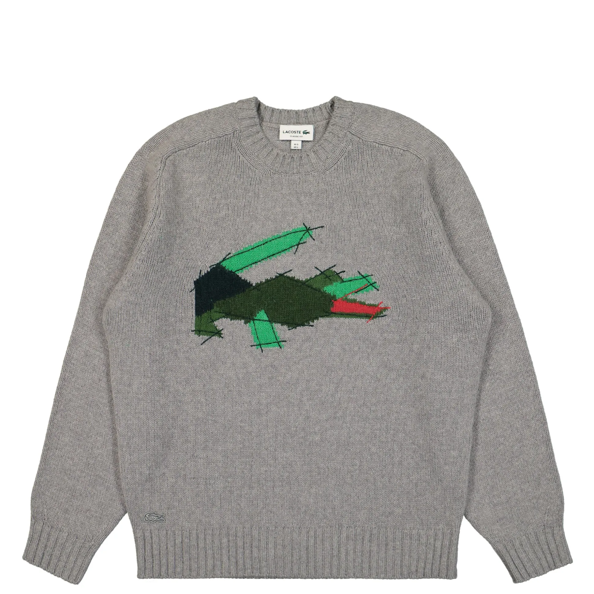 Clearance Crocodile Motif Carded Wool Sweater Sweatshirts & Hoodies