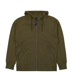 Hot Diagonal Raised Fleece Goggle Zipped Hooded Sweatshirt Sweatshirts & Hoodies