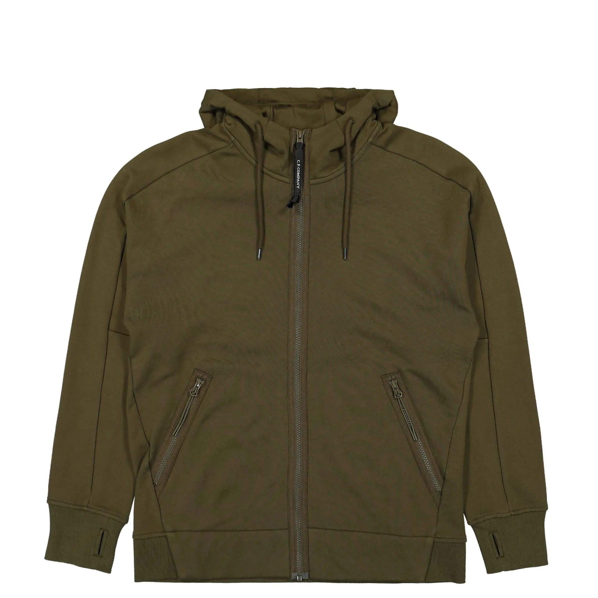 Hot Diagonal Raised Fleece Goggle Zipped Hooded Sweatshirt Sweatshirts & Hoodies