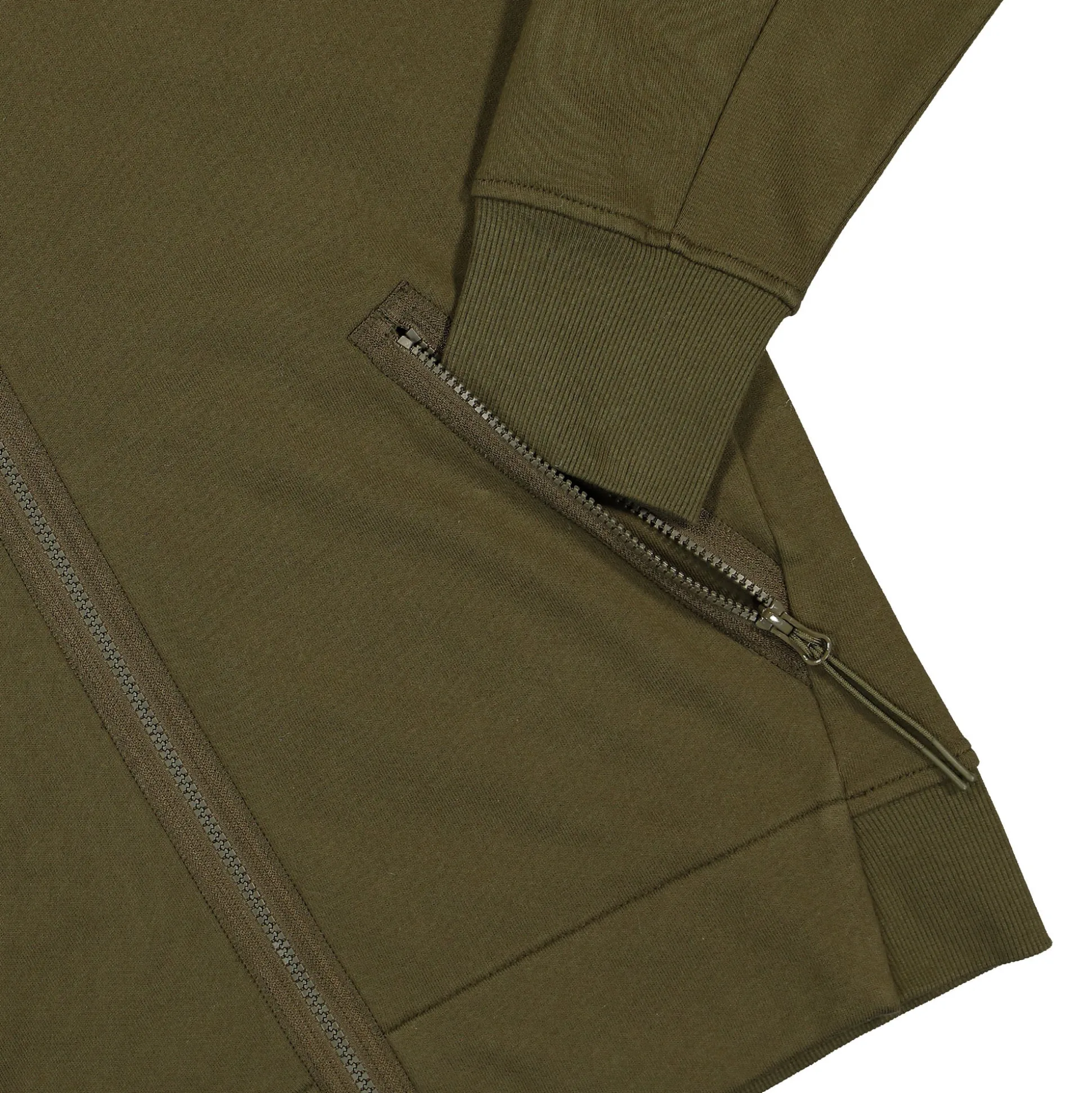 Hot Diagonal Raised Fleece Goggle Zipped Hooded Sweatshirt Sweatshirts & Hoodies