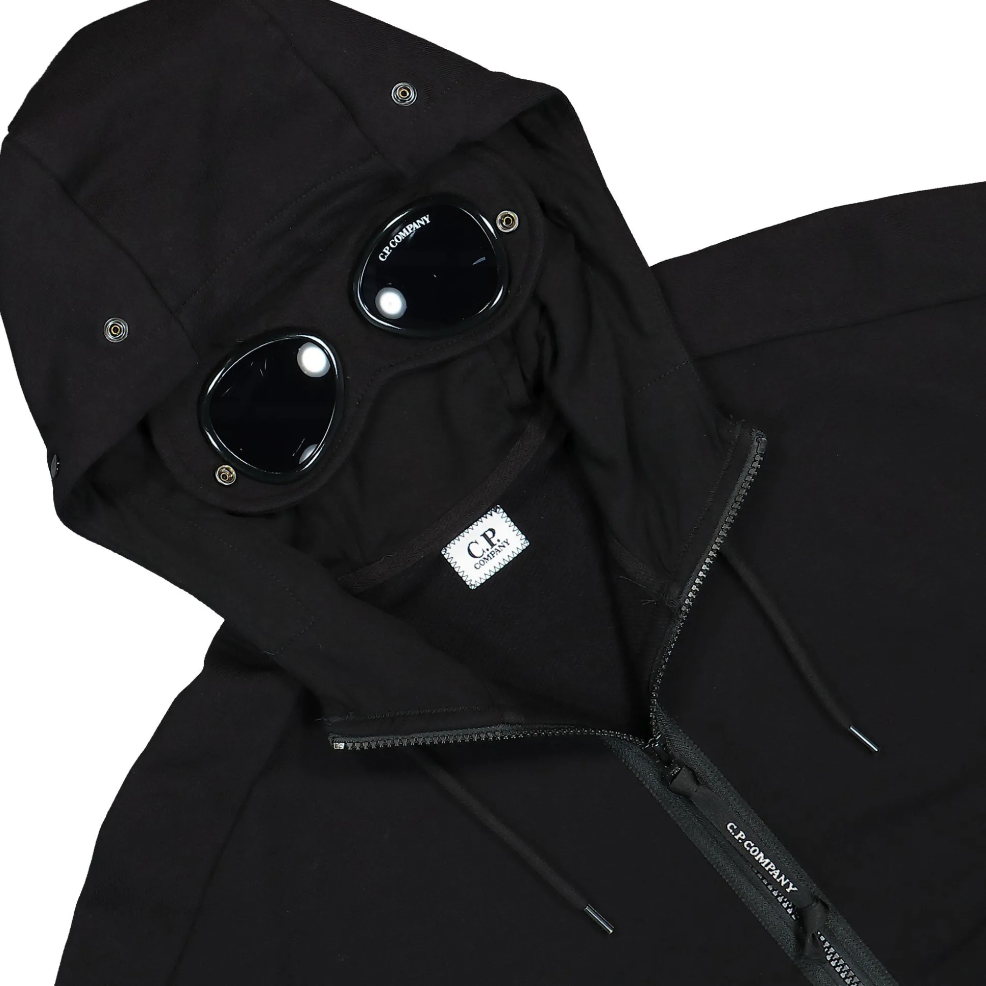 Outlet Diagonal Raised Fleece Goggle Zipped Hoodie Sweatshirts & Hoodies