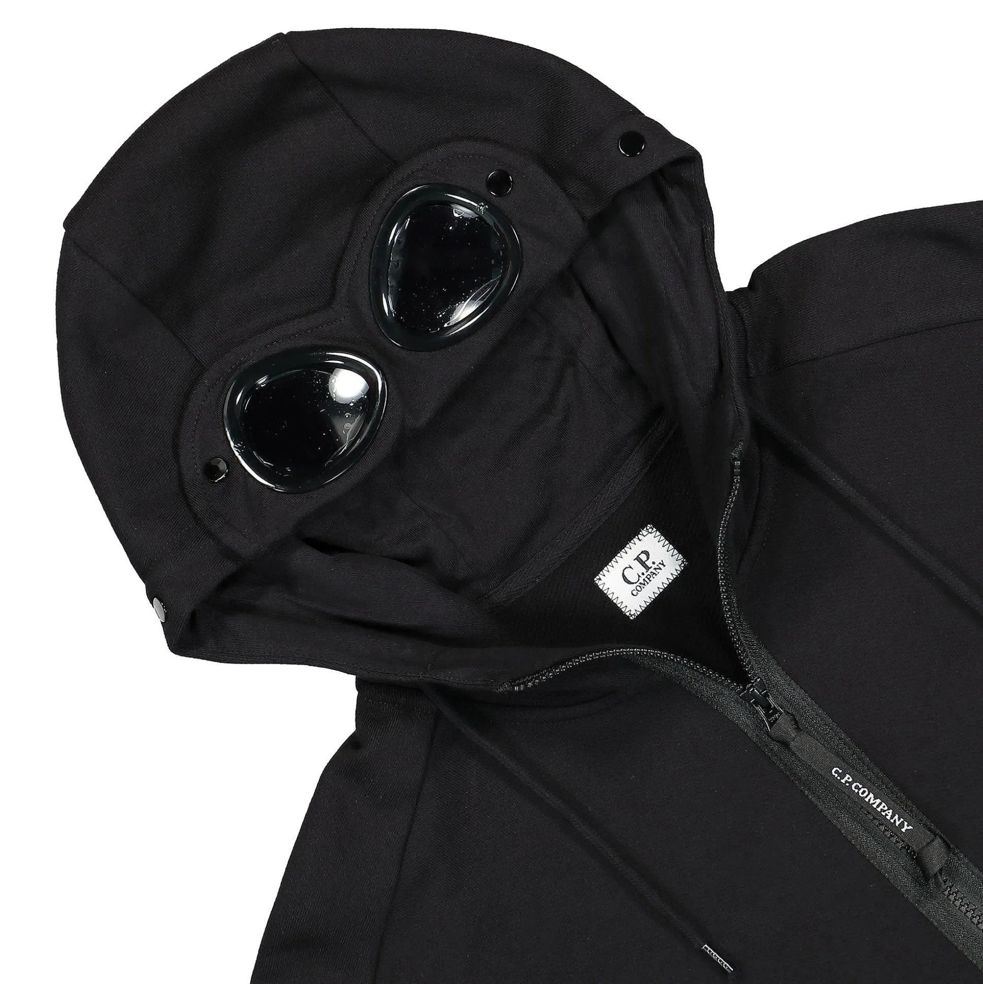 Clearance Diagonal Raised Fleece Goggle Hoodie Sweatshirts & Hoodies