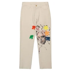 Fashion Flowers Face Suit Pants Pants & Shorts