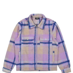 Cheap Folklore Plaid Work Jacket Jackets & Coats