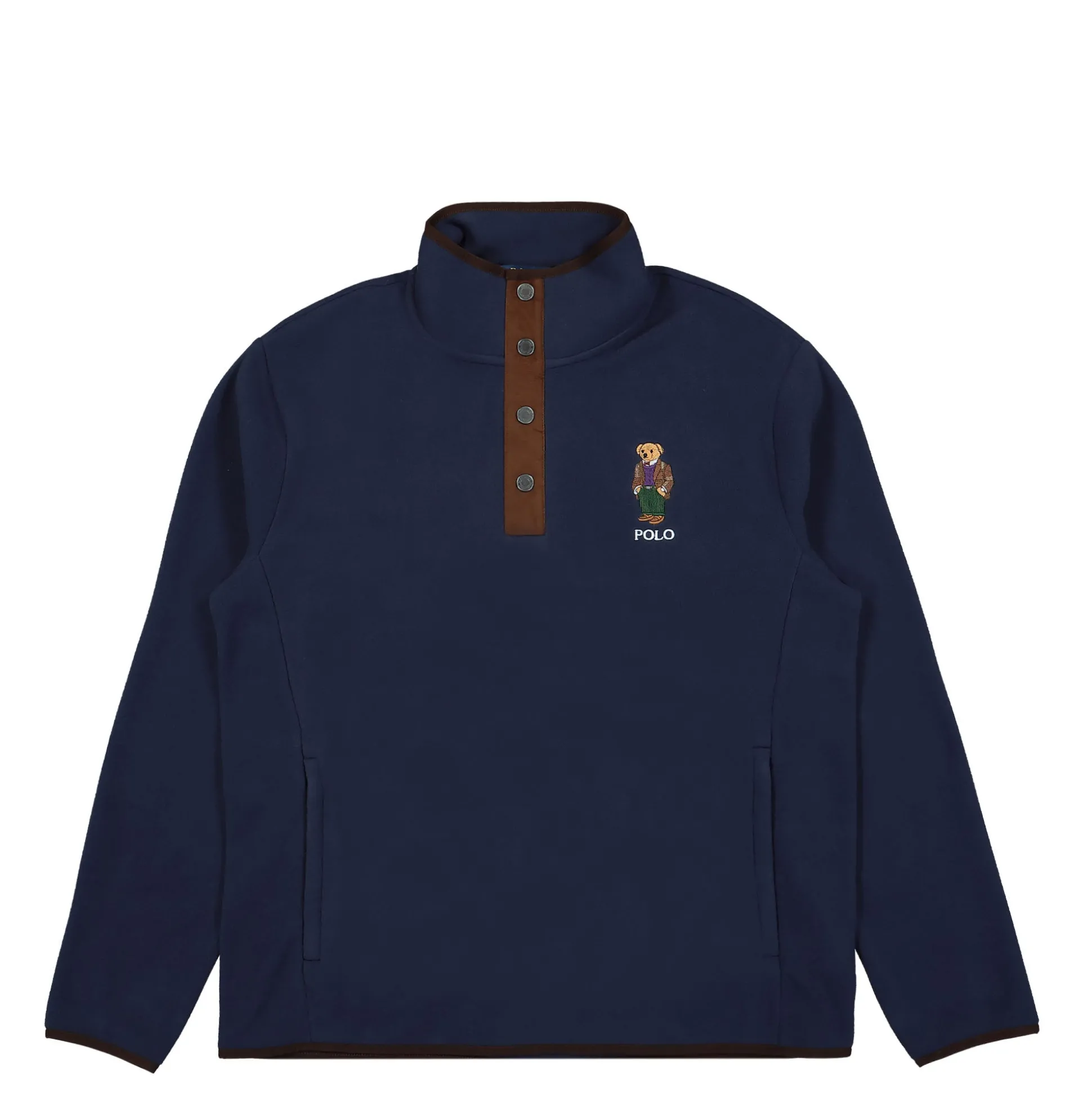 Best Long Sleeve Polo Bear Fleece Sweatshirt Sweatshirts & Hoodies
