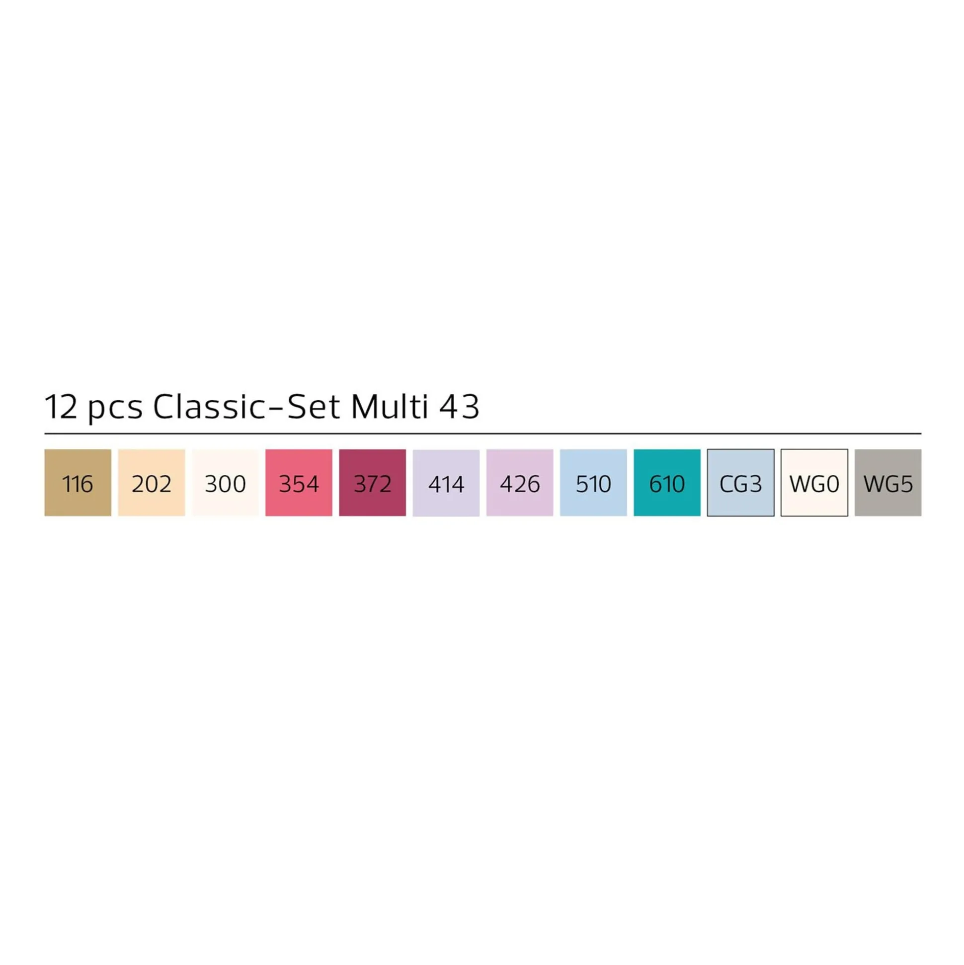 Fashion Marker 12er Multi Set 43 Marker Sets