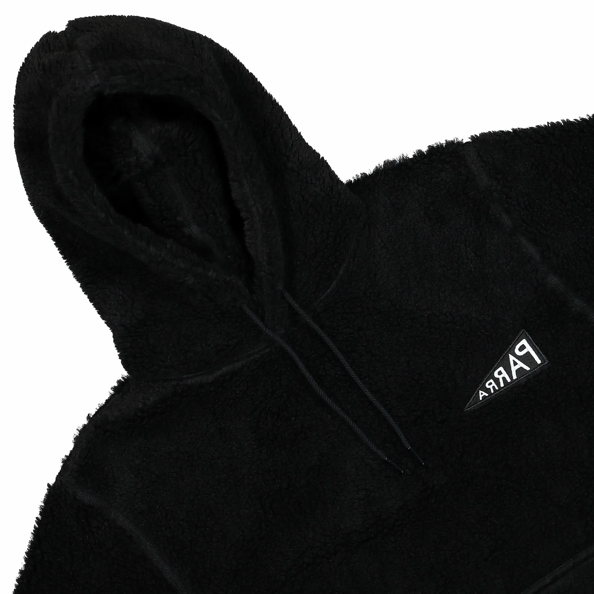 Fashion Mirrored Flag Logo Polar Fleece Hooded Pullover Sweatshirts & Hoodies