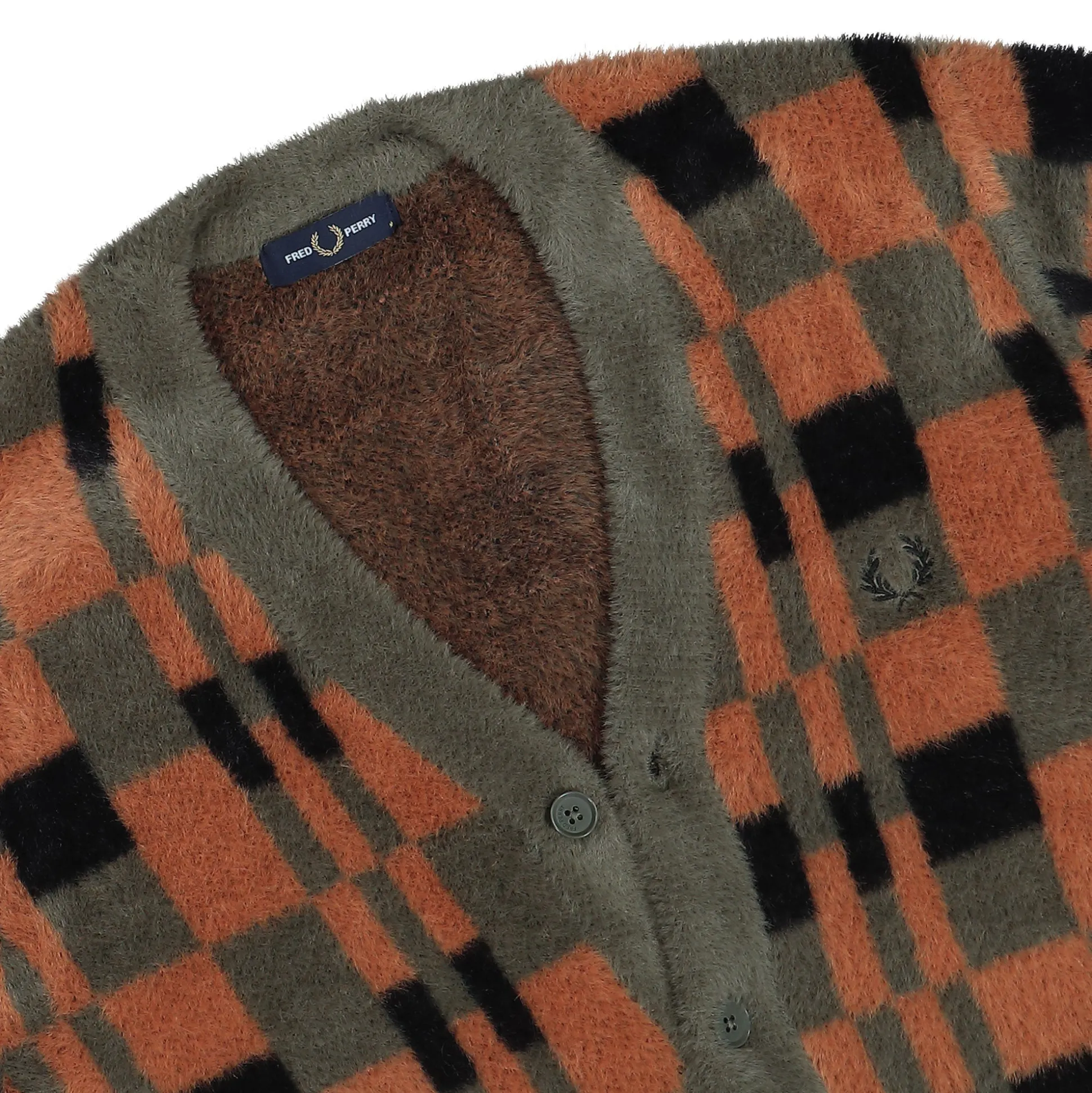 Discount Textured Chequerboard Cardigan Sweatshirts & Hoodies